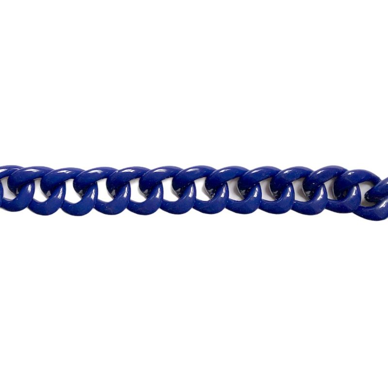 Catena Per manici Borsa In Pvc Con Anelli Sganciabili Colore Blu 3cm, 1mt