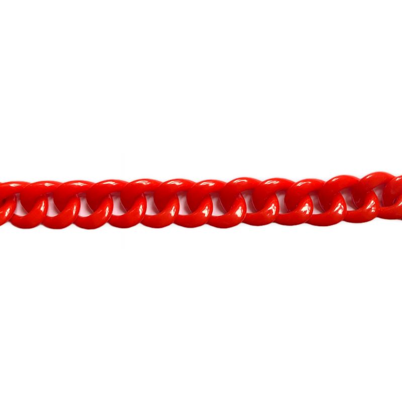 Catena Per manici Borsa In Pvc Con Anelli Sganciabili Colore rosso 3cm, 1mt