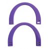 Coppia Manici Per Borse In PVC Mezzaluna Dopia Asola Colore Viola Cm 17x12 ca