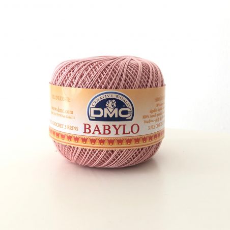 Gomitolo Babylo DMC 100%Cotone 50g Filo di Scozia n°10, Rosa Antico