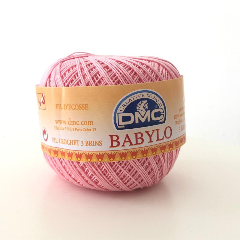 Gomitolo Babylo DMC 100%Cotone 50g Filo di Scozia n°10, Rosa