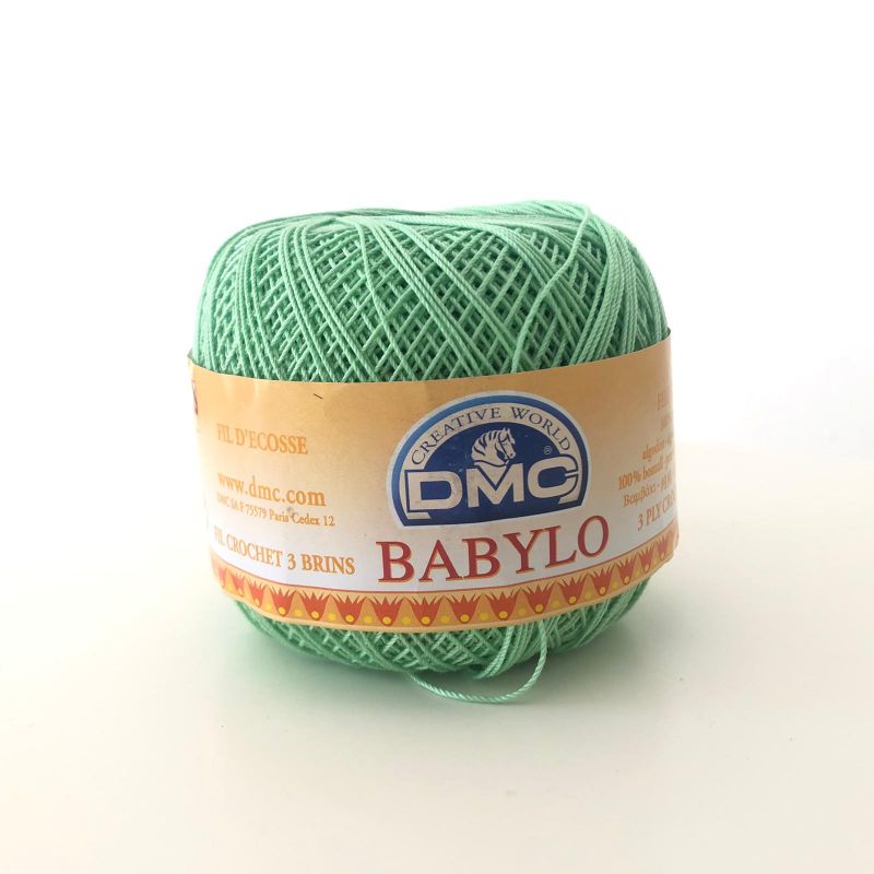 Gomitolo Babylo DMC 100%Cotone 50g Filo di Scozia n°10, Verde Acqua