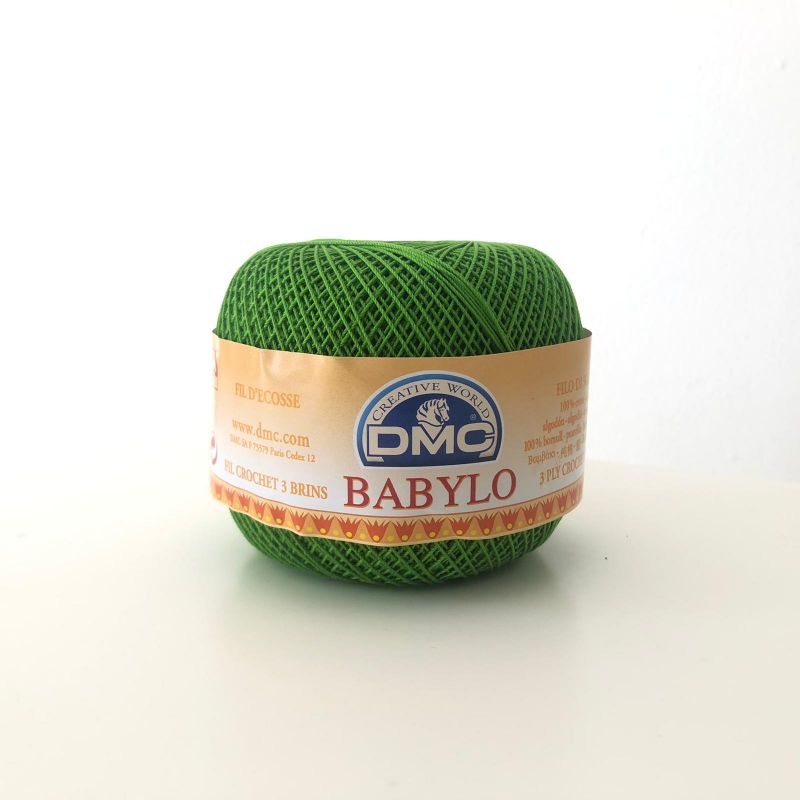 Gomitolo Babylo DMC 100%Cotone 50g Filo di Scozia n°10, Verde