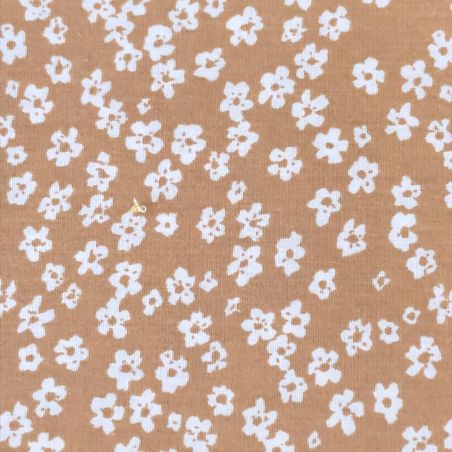 Fodera per Borse Delux beige Fiori Bianchi n°212