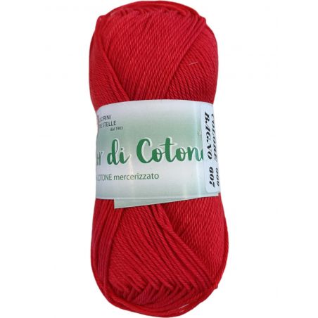 Gomitoli Fior di Cotone 50g Rosso N°009