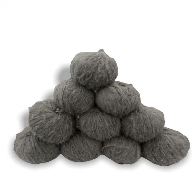 Gomitoli Lana stock mohair"lady bug" 10pz grigio Oliva