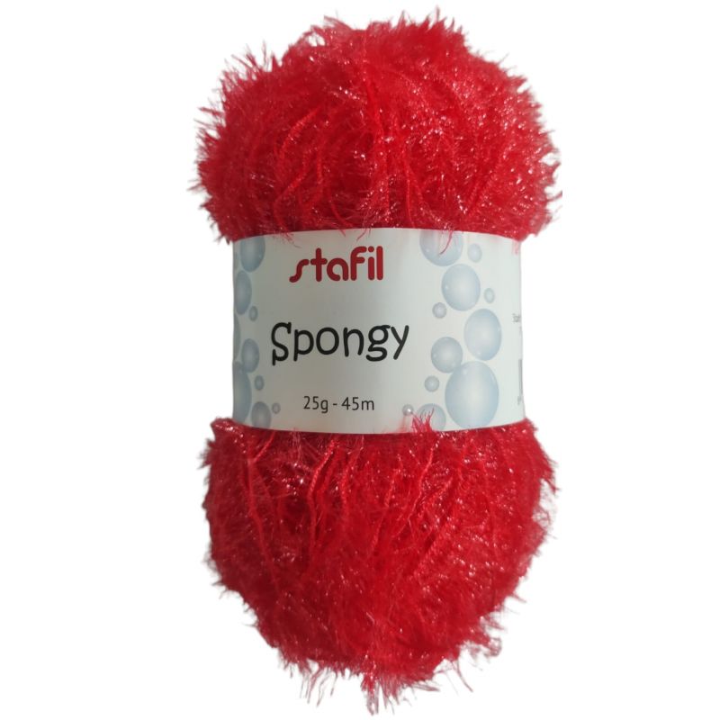 Gomitolo Filato Spugna Spongy Colore Rosso n°05 Grammi 25