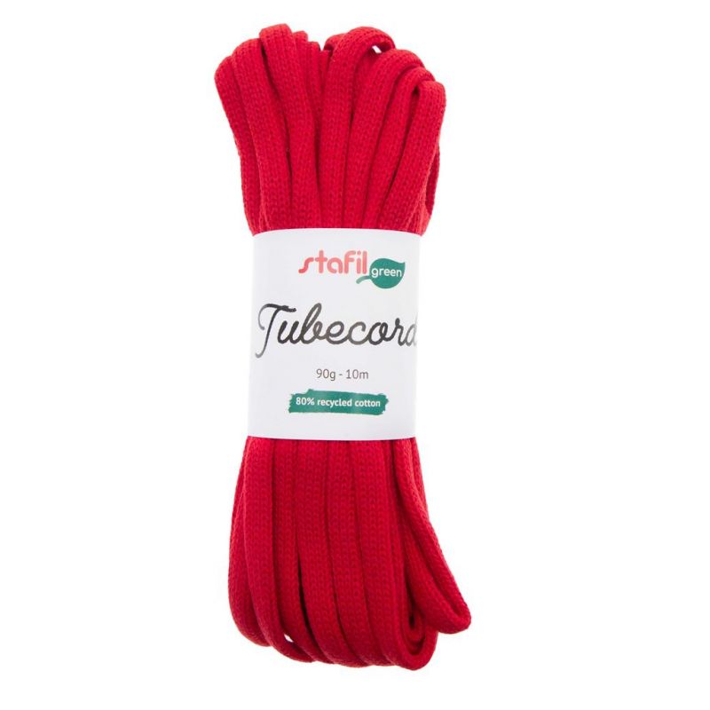 Tubecord Tubolare 6mm Modellabile g90 Metri 10 Ideale per creare scritte e Sagome- Colore Rosso