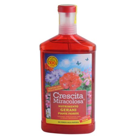 CONCIME LIQUIDO GERANI  ml 750 CRESCITA MIRACOLOSA