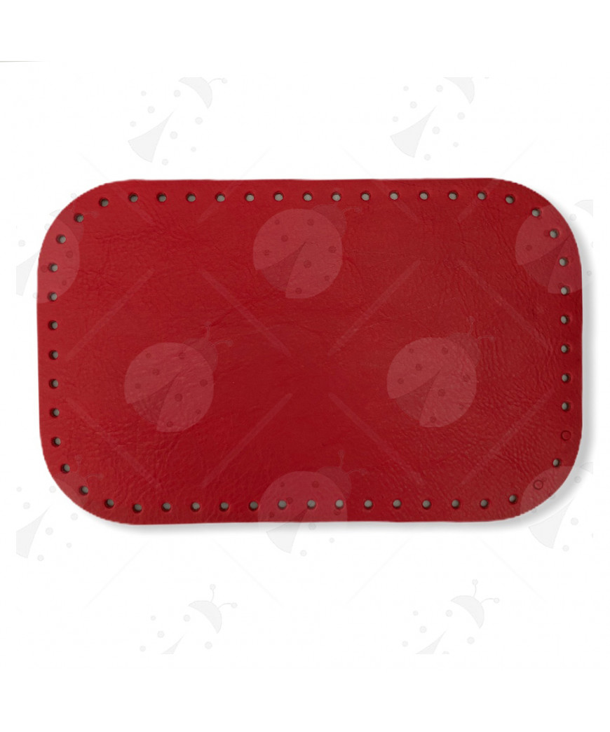 Fondo per borse in vera pelle 28x18cm rosso