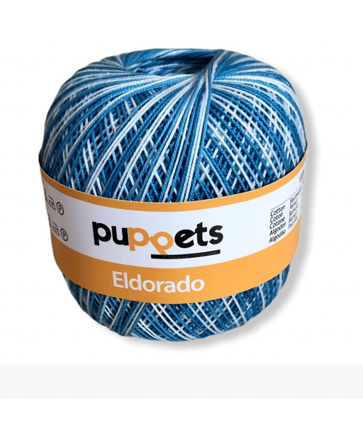 Eldorado cotone puppets 50gr, mix azzurro n°56