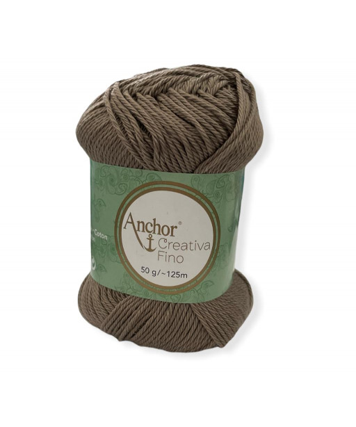 Gomitolo Cotone Anchor Creativa Fino 100%cotone 50gr, tortora n°254