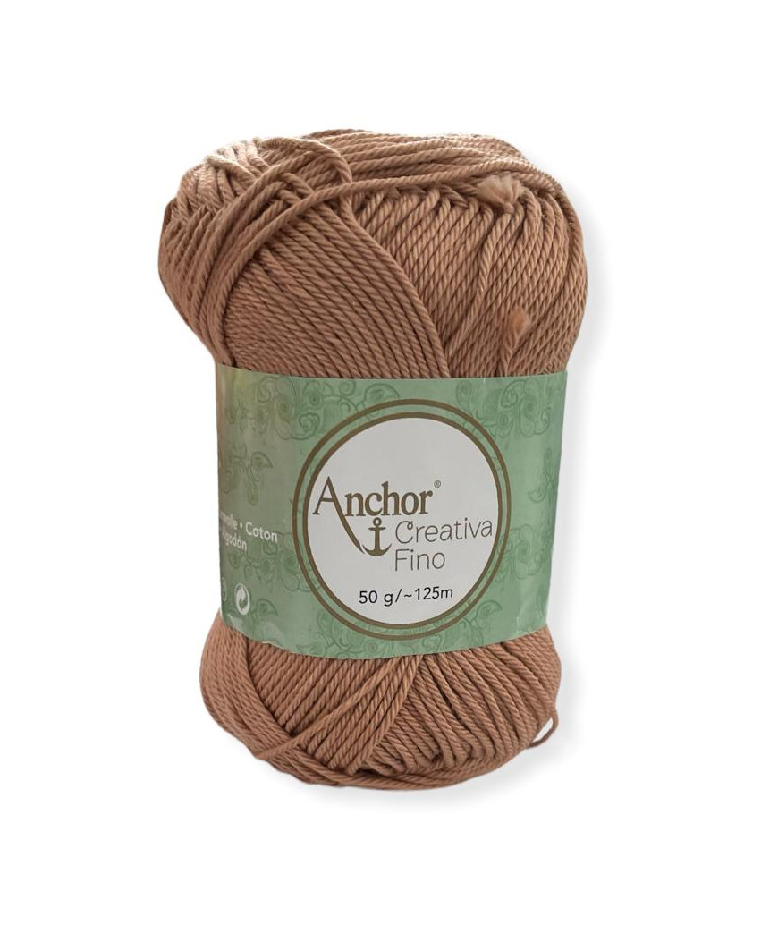 Gomitolo Cotone Anchor Creativa Fino 100%cotone 50gr, marrone n°437