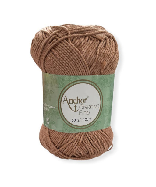 Gomitolo Cotone Anchor Creativa Fino 100%cotone 50gr, marrone n°437