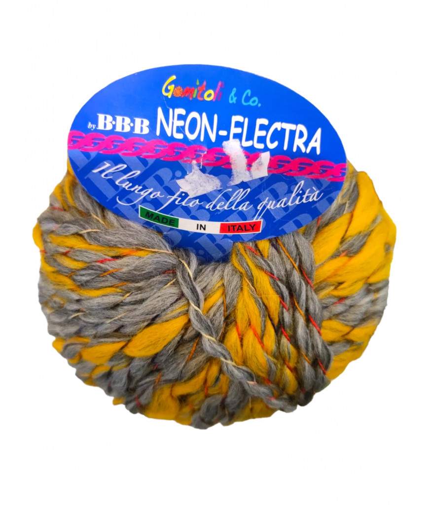 Lana Neon Electra BBB Colore Giallo Mix n°48-Gr50