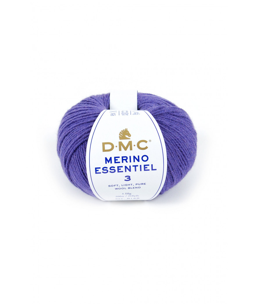 Gomitolo lana DMC merino essentiel 3 50g, viola n°961