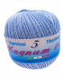 Cotone "Magnum"100% Egiziano Gasato Mercerizzato-100gr 452mt Colore Azzurro n°52-Uncinetto Consigliato n°2