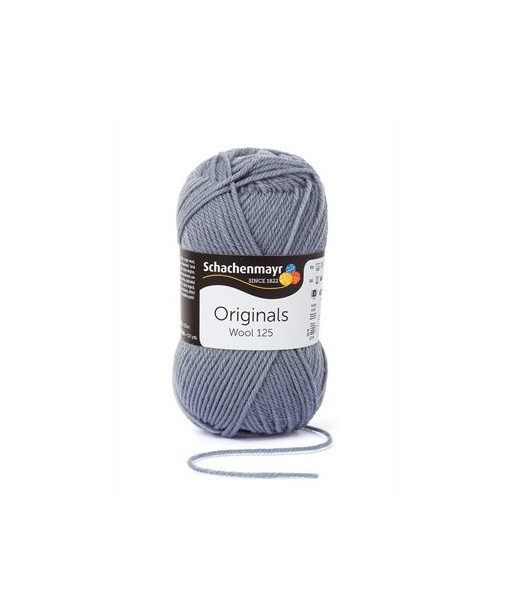 Filato Gomitolo Lana "Wool 125" 50gr-125mt-Ferri Consigliati n°4-Colore Grigio n°195