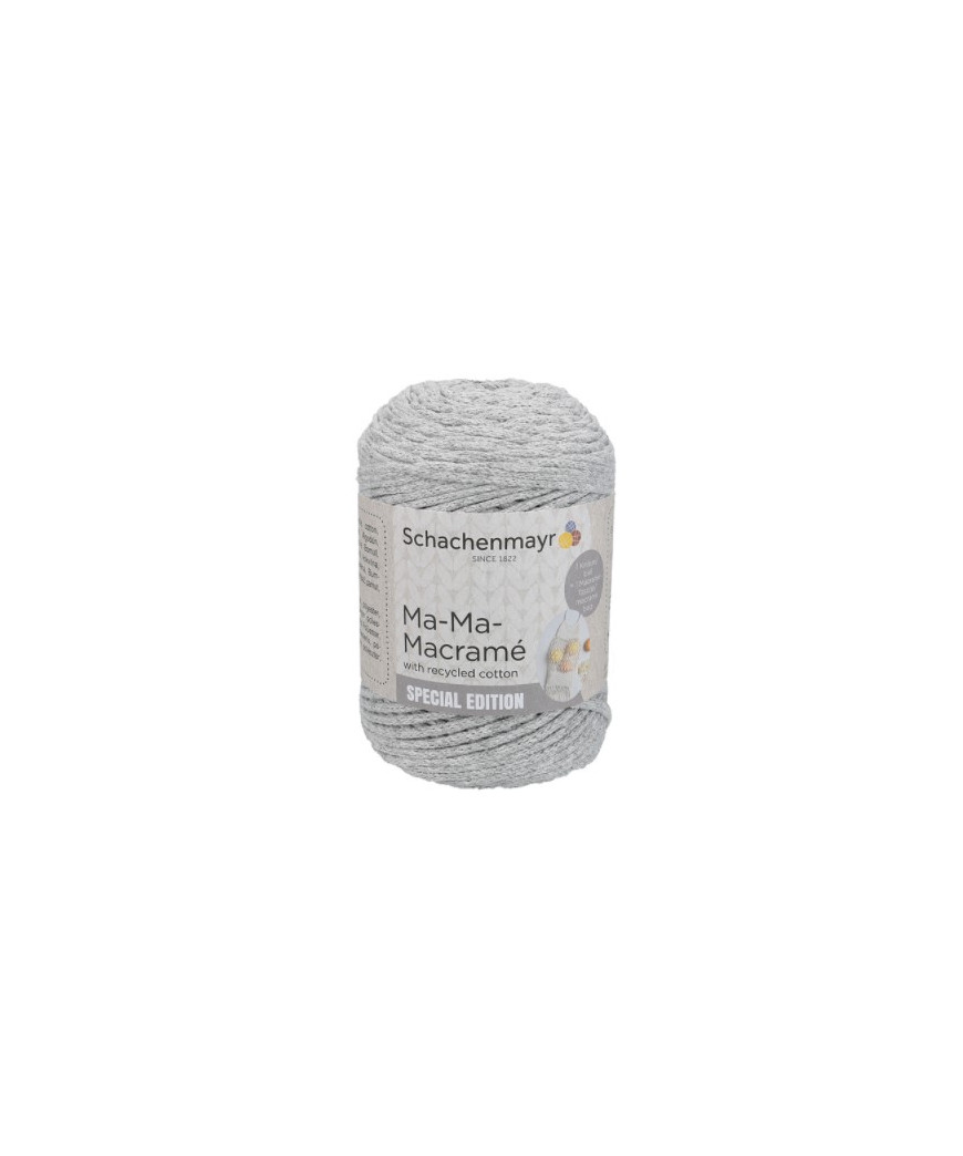 Cordone Ma-Ma- Macramè mm3 Colore Grigio Melange 250gr-190 Mt