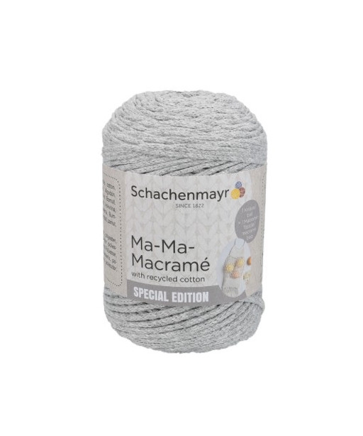 Cordone Ma-Ma- Macramè mm3 Colore Grigio Melange 250gr-190 Mt