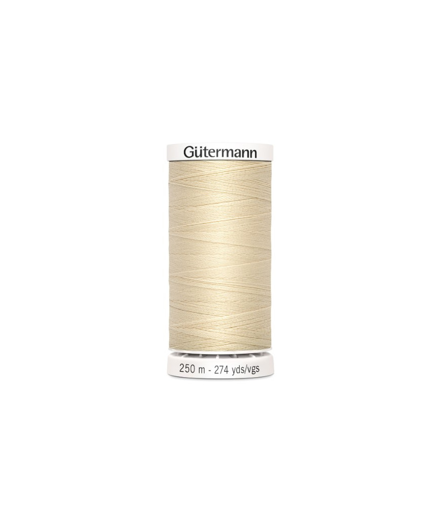 Cucitutto Filo Sintetico per Cucito Gutermann Colore Crema 250 Metri