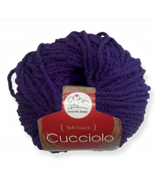 Filato Gomitolo "Cucciolo" 50gr,85mt  100%Microfibra Colore viola n°05-Ferri consigliati n° 6-6,5