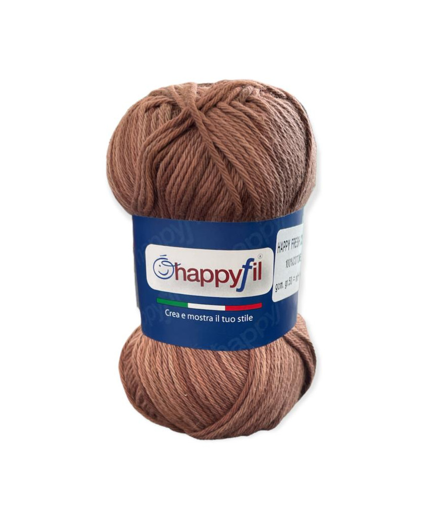 Gomitolo cotone happy fresh picnic 50gr, mix marrone n°104