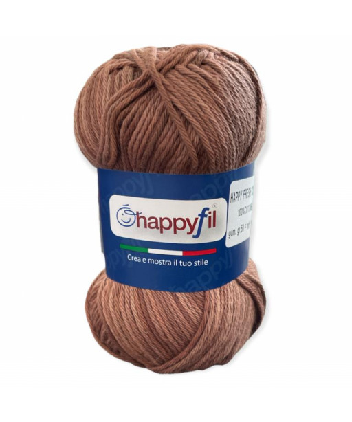 Gomitolo cotone happy fresh picnic 50gr, mix marrone n°104