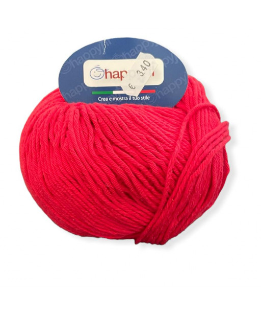 Gomitolo cotone Happy Navy 100gr, rosso n° 15