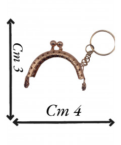 Chiusura Clic Clac Per Borsellini Con Portachiavi Colore Ore3x4 cm/ca