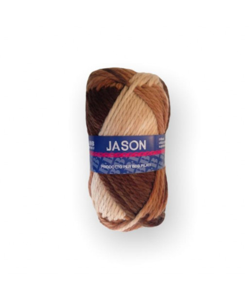 Gomitolo lana Jason 100gr, mix marrone n°84