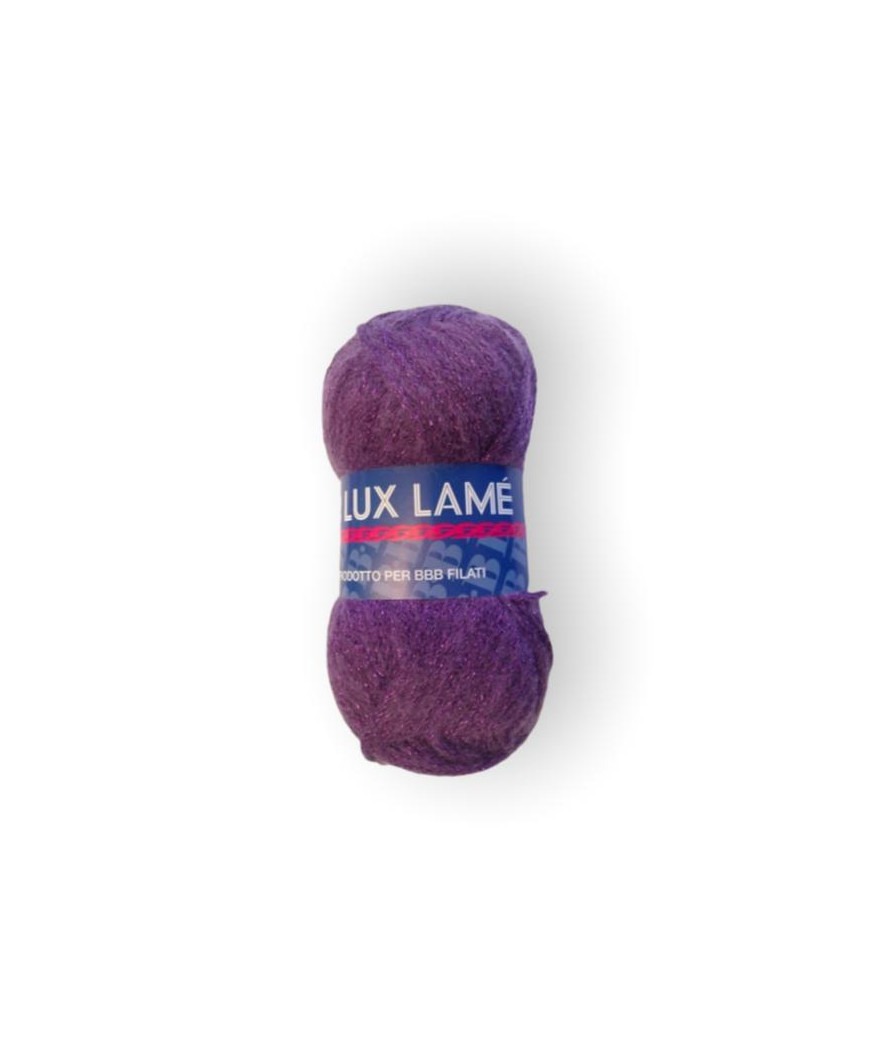 Gomitolo lana LUX LAME' 50gr, VIOLA COL N°408