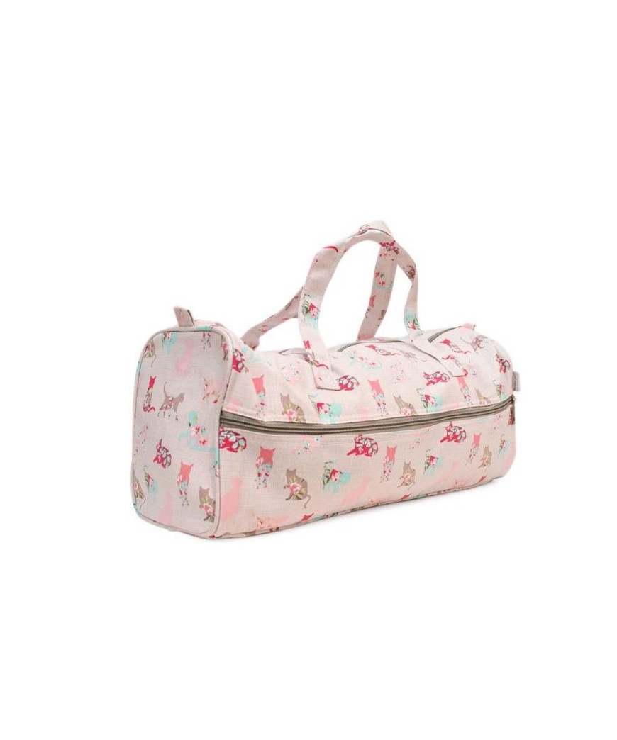 Borsa Portalavoro 42x18x18cm/ca Rosa fantasia Gatti