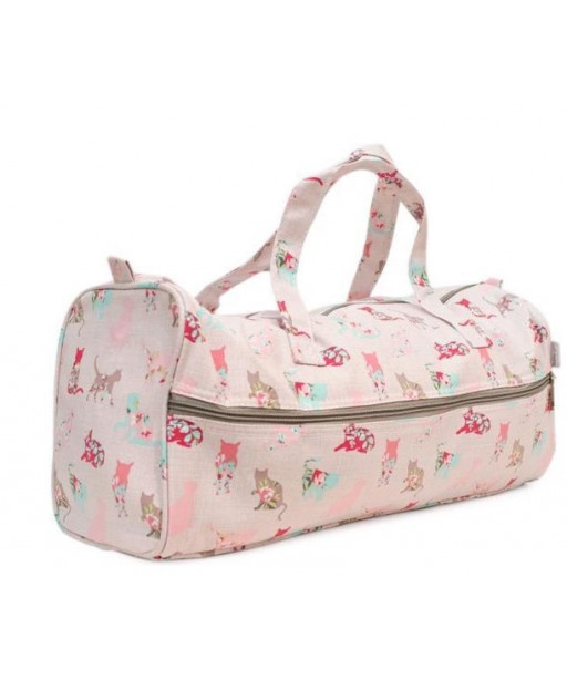 Borsa Portalavoro 42x18x18cm/ca Rosa fantasia Gatti