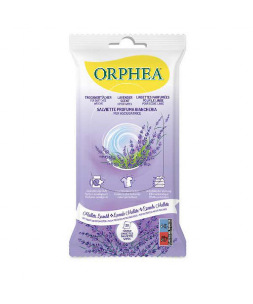 FOGLI PROFUMATI ASCIUGATRICE LAVANDA  Pz 20 ORPHEA