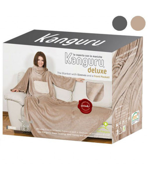 COPERTA MANICHE BEIGE               DELUXE KANGURU