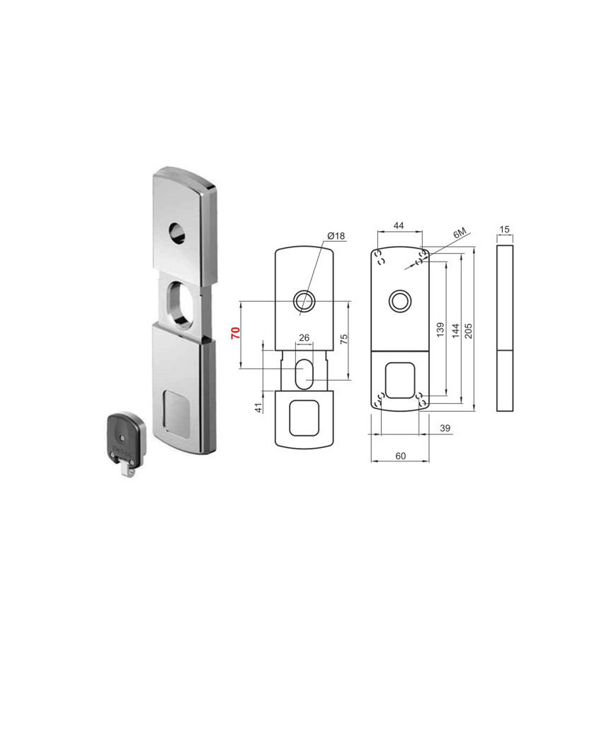 PROTETTORE SERRANDE MAGNETICO 39x139   MG812 DISEC