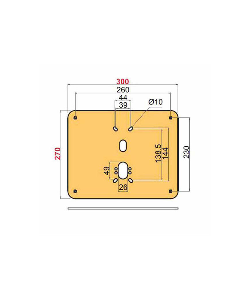 PIASTRA RINFORZO BASCULANTI PIATTA     A2466 DISEC