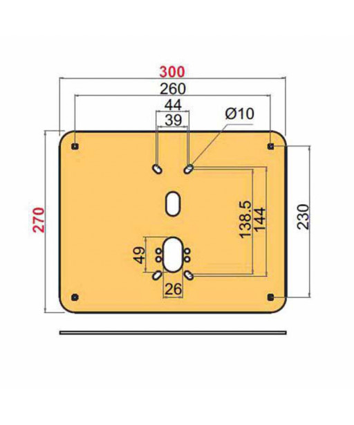 PIASTRA RINFORZO BASCULANTI PIATTA     A2466 DISEC