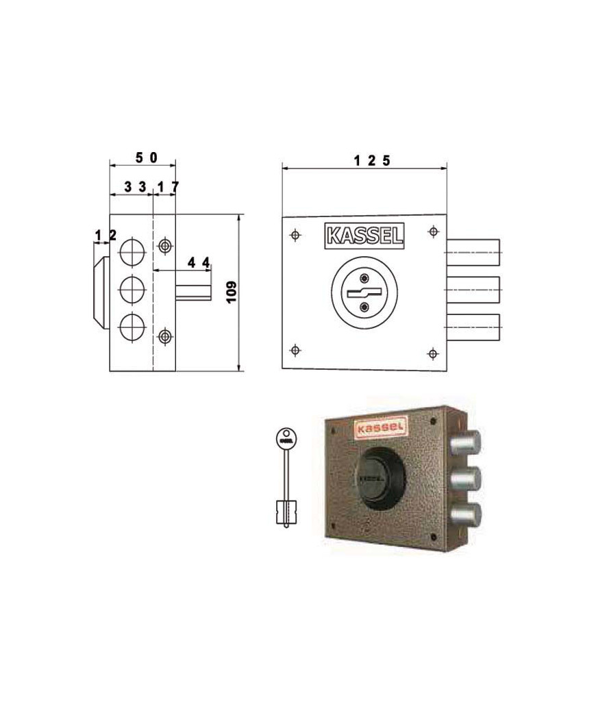 SERRATURA SIC.SEMPLICE DX DM           1001 KASSEL