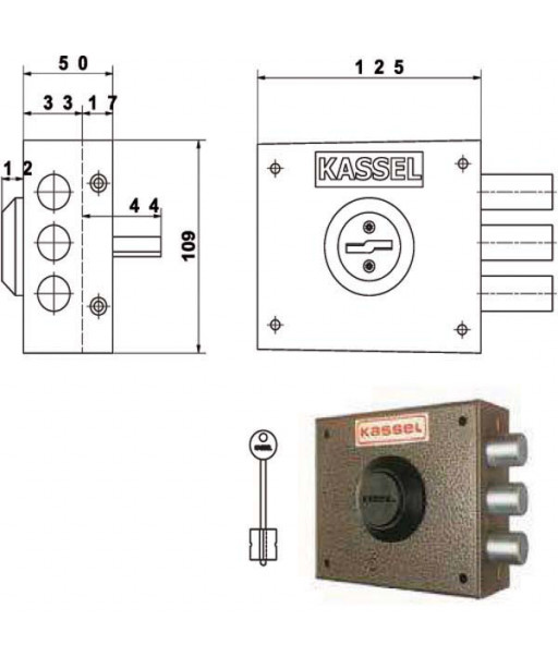 SERRATURA SIC.SEMPLICE DX DM           1001 KASSEL