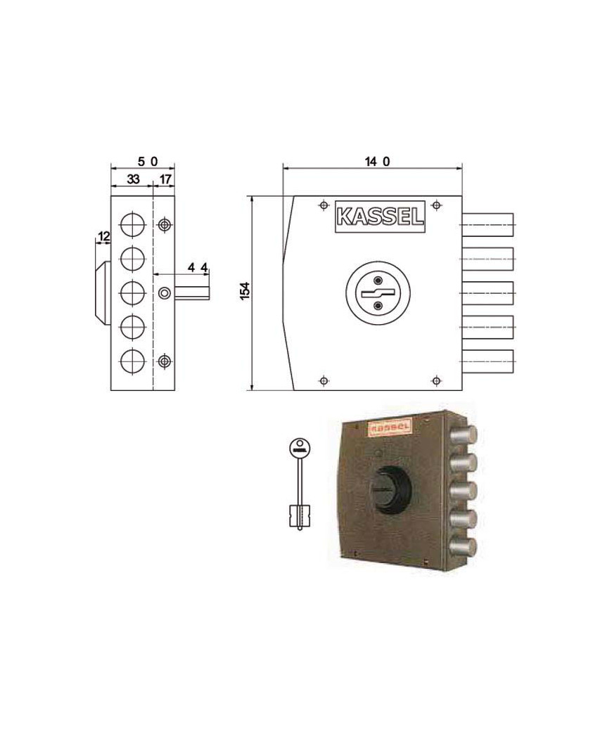 SERRATURA SIC.SEMPLICE DX DM           1101 KASSEL