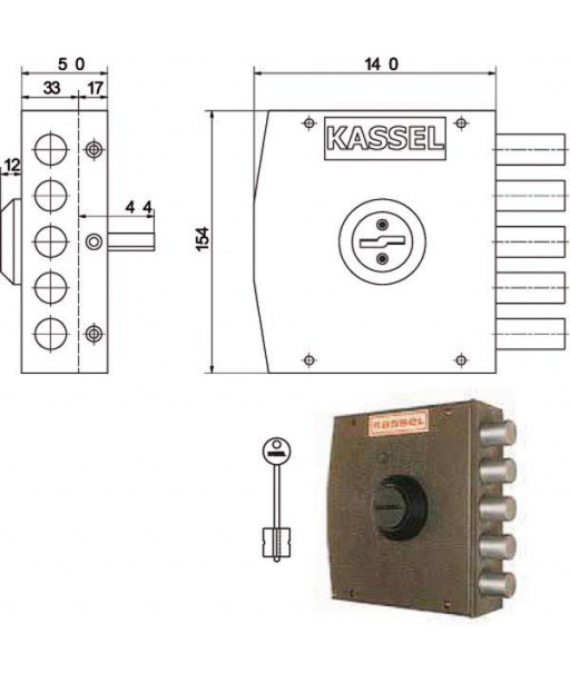 SERRATURA SIC.SEMPLICE DX DM           1101 KASSEL