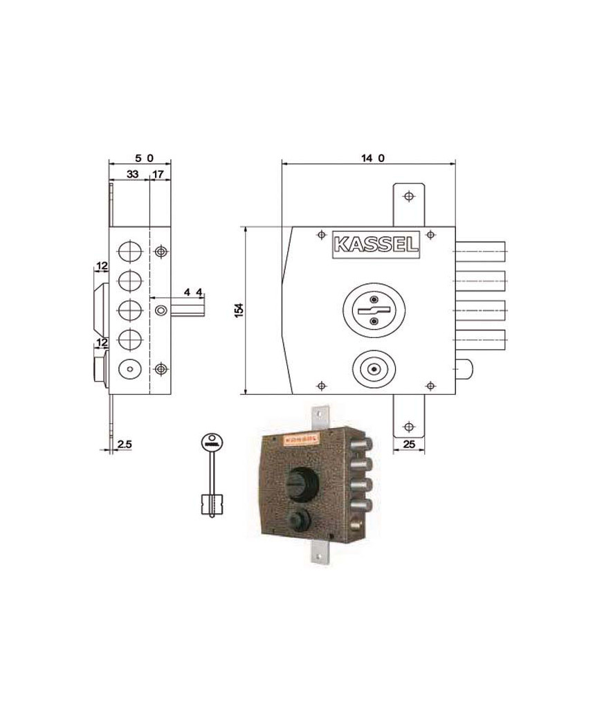 SERRATURA SIC.TRIPLICE DX DM           1351 KASSEL