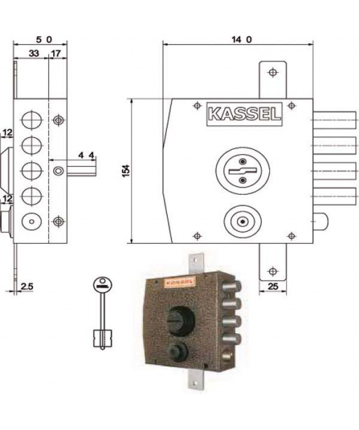 SERRATURA SIC.TRIPLICE DX DM           1351 KASSEL