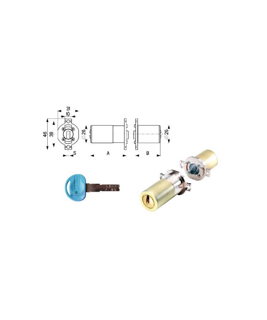 CILINDRO POMPA FICHET 787 36-36       FP8D MOTTURA