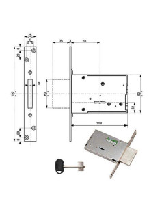 SERRATURA INFILARE FERRO KA          40704 MOTTURA