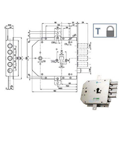 SERRATURA SIC.TRIPLICE DX SCROCCO    85555 MOTTURA