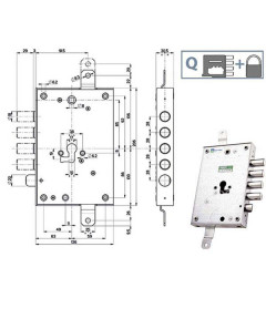 SERRATURA SIC.TRIPLICE DX int 28     85571 MOTTURA