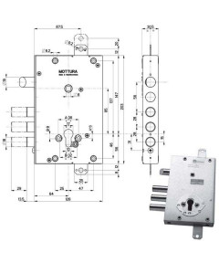 SERRATURA SIC.TRIPLICE SX            89451 MOTTURA